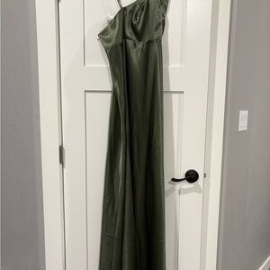 Birdy Grey Olive Satin Monica Bridesmaid Dress